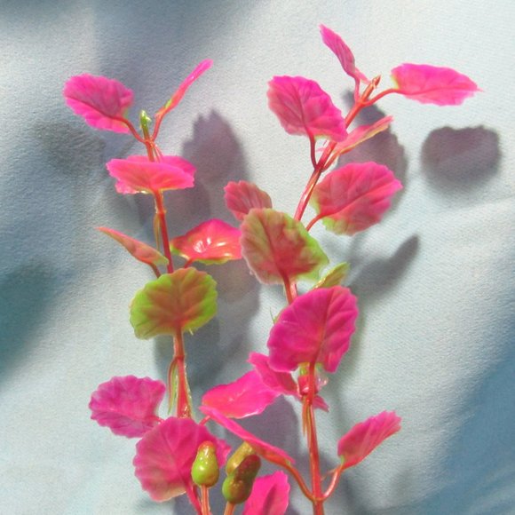 Aquarium Decoration - Green Rock with Tall Colorful Plants - Picture 4 of 8